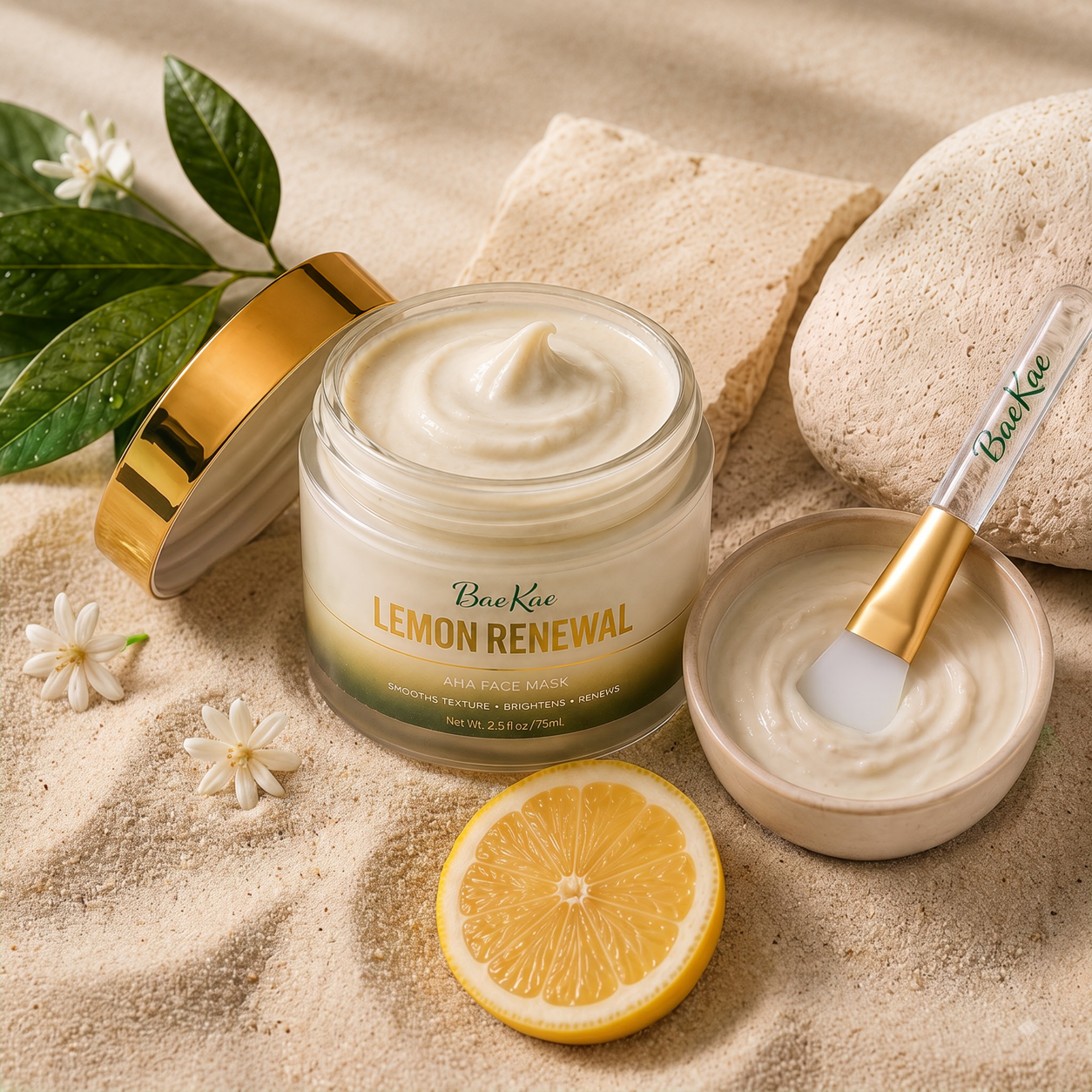 BaeKae Beauty Lemon Renewal AHA Face Mask
